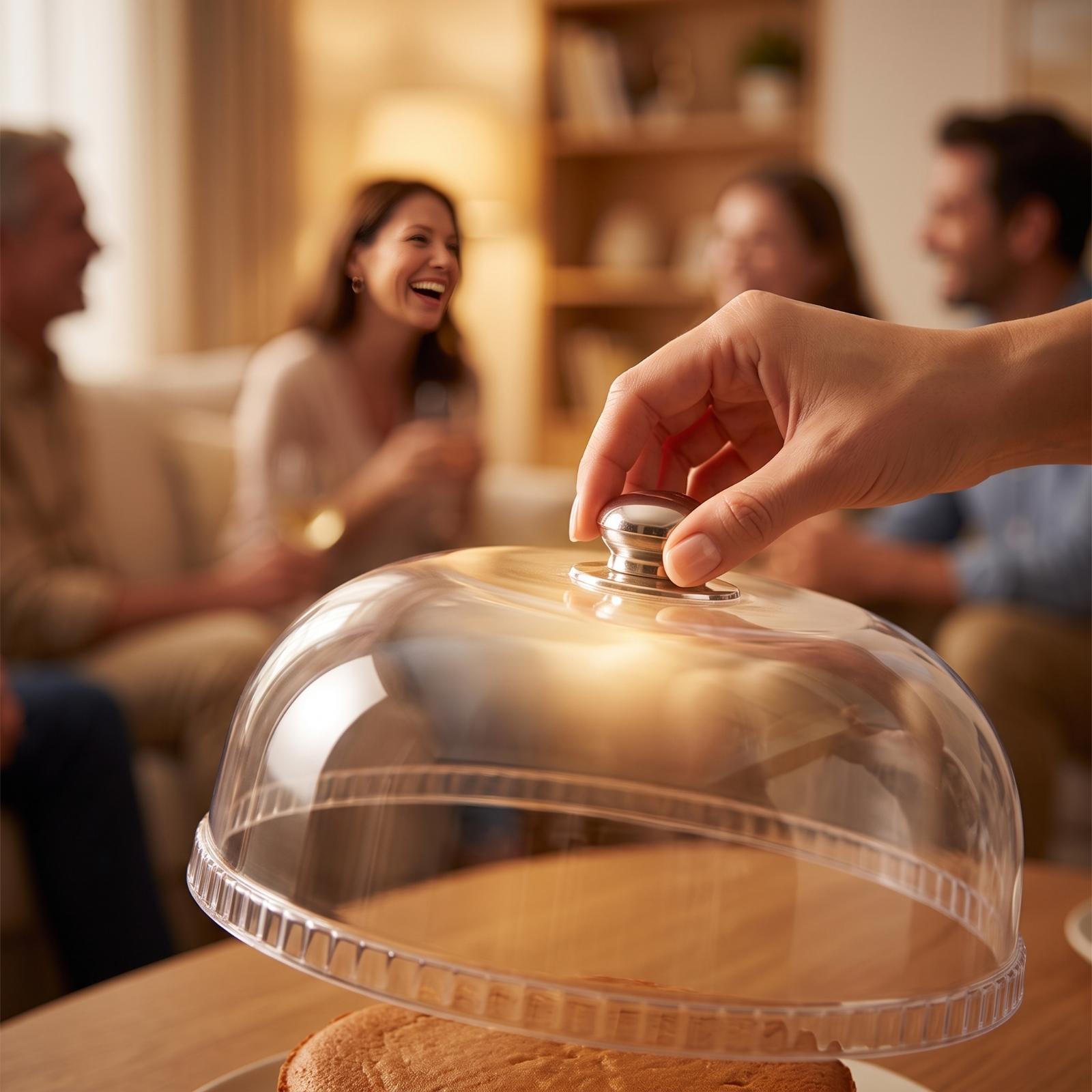 Dôme à gâteau transparent avec - Plastic Dome Clear avis et prix